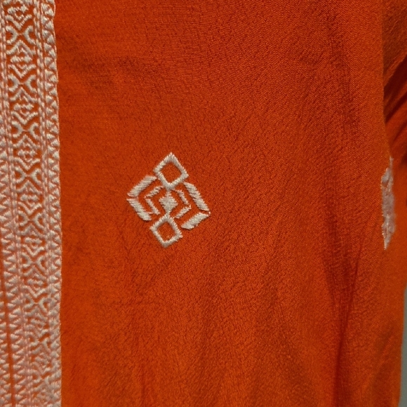 Moon River Orange and Pink Midi Dress - Picture 5 of 13